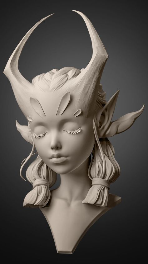 ArtStation - Glimmer, Michael Mao💦 Free Assets, Zbrush Character, Learn Design, Anatomy Sculpture, Sculpture Head, Drawing Cartoon Faces, Portrait Sculpture, Character Modeling, Environment Concept Art