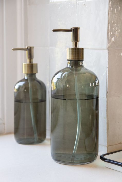 Bathroom Soap Dispenser Ideas, Bathroom Mirror With Shelf, Ideas Bathroom Decor, Glass Soap Dispenser, Rockett St George, Soap Pump Dispenser, Kitchen Soap Dispenser, Hand Soap Dispenser, Kitchen Soap