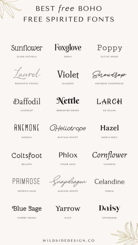 Best boho fonts for graphic designers Kombinasi Font, Font Tato, Typographie Logo, Alfabet Font, Boho Fonts, Visuell Identitet, Typographie Inspiration, Business Fonts, Schrift Design