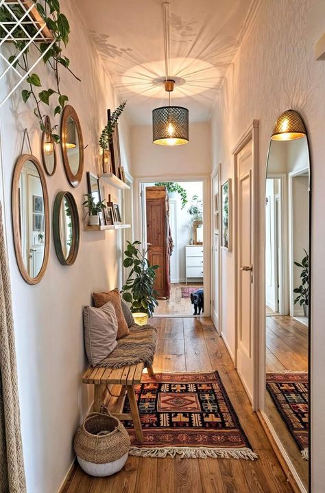 Japandi Interiors, Entrance Way, Home Entrance Decor, Apartment Decor Inspiration, Dream House Interior, Decor Home Living Room, House Entrance, Hallway Decorating, Dream House Decor