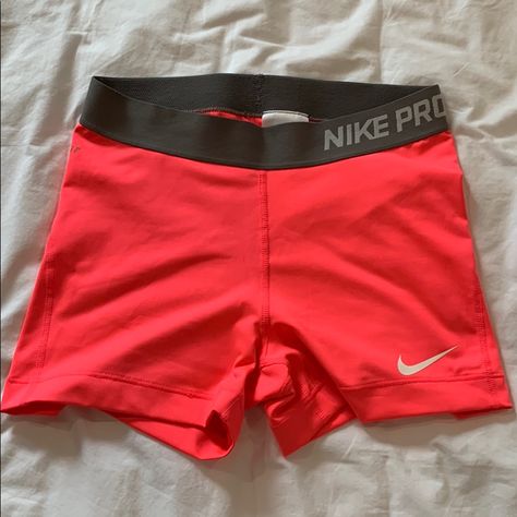 Nike Pro Compression Shorts, Size M, Runs Small. Neon Pink With Grey Elastic Waistband. Never Worn - Took Off Tags And Washed Before Realizing I Won’t Wear These. Smoke Free Home Shorts Nike Pro, Black Nike Pros, Nike Shorts Women, Neon Shorts, Nike Tempo Shorts, Nike Basketball Shorts, Nike Presto, Nike Dri Fit Shorts, Nike Running Shorts