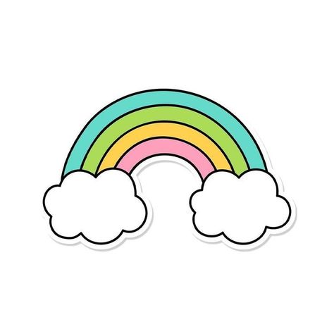 Rainbow Sketch, Rainbow Doodle, Rainbow Songs, Rainbow Vinyl, Pride Tattoo, Rainbow Drawing, Cartoon Rainbow, Rainbow Cartoon, Rainbow Tattoos