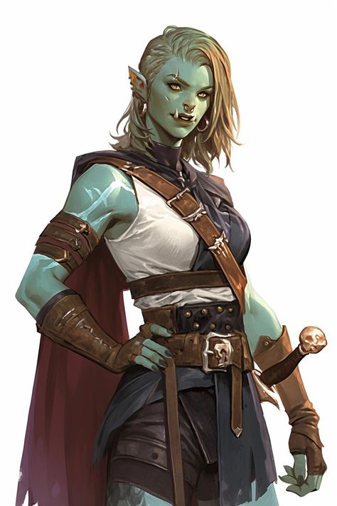 Image Dnd Female Half Orc, Orc Woman Art, Half Orc Barbarian Female Dnd, Eberron Character Art, Orc Dnd Character, Dnd Barbarian Woman, Half Orc Dnd Male, Female Orc Beautiful, Half Orc Woman