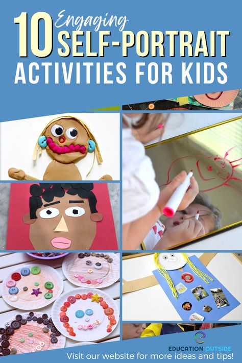 As a parent or teacher of young children, it’s important to provide opportunities for self-expression and creativity. Here are ten engaging self-portrait activities that your preschoolers will love! Self Esteem Crafts Preschool, Self Portraits For Preschoolers, Self Portrait For Preschoolers, Kindergarten Identity Activities, Self Portrait Activities For Kids, Self Portrait For Preschool, I Am Unique Activities Kids, Kids Self Portrait Ideas, Preschool Self Portrait Ideas