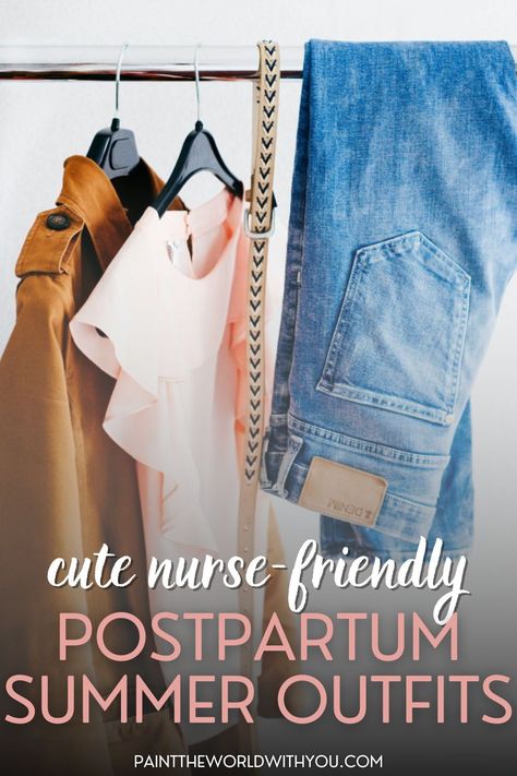 Choosing comfortable and stylish outfits for summer postpartum recovery can be difficult. I’m here to help you add some variety to your postpartum wardrobe that will help boost your confidence and feel comfortable. Here are some postpartum outfit ideas to help create your postpartum capsule wardrobe for summer | nursing friendly outfits summer casual | nursing outfits breastfeeding summer | nursing summer outfits | nursing friendly outfits summer easy | nursing friendly outfits summer stylish Cute Postpartum Outfits Summer, Postpartum Style Summer, Flattering Post Partum Outfits, Postpartum Work Outfits, Breastfeeding Outfit Ideas, Breastfeeding Outfits Summer, Postpartum Fashion Summer, Summer Postpartum Outfits, Postpartum Summer Outfits