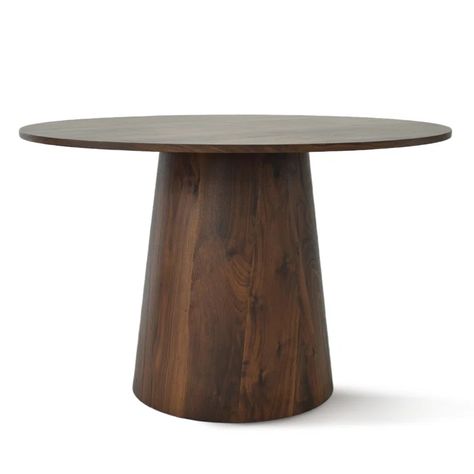 George Oliver Halford 46" Fixed Pedestal Dining Table & Reviews | Wayfair Pedestal Dining Table Wood, Round Pedestal Dining, Round Pedestal Dining Table, Dining Table Wood, Pedestal Dining Table, Table Wood, Pedestal Table, Furniture Dining Table, Patio Furniture For Sale