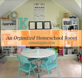 Round Game Table And Chairs - Foter Homeschooling Space, Paint Chairs, Organized Homeschool, Organized School, Learning Room, Homeschool Room Organization, Homeschool Family, Perfectly Organized, Homeschool Room