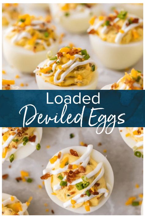 Loaded Deviled Eggs, Best Deviled Eggs Recipe, Deviled Eggs With Bacon, Easy Deviled Eggs, Thanksgiving Deviled Eggs, Eggs With Bacon, Southern Deviled Eggs, Deviled Egg Recipe, Deviled Eggs Recipe Easy