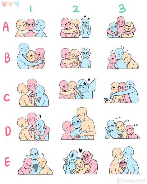 Couple Poses Poly, Ot3 Reference Pose, Poly Pose Reference Drawing, Cute Poly Couples, Poly Couple Base, Triad Relationships Art, Poly Couple Reference, Cute Poly Couple Art, Cute Ship Art Reference