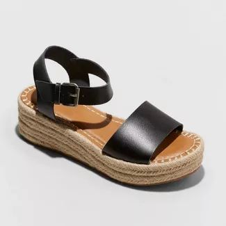 Women's Shoes : Target Black Espadrilles Wedges, Platform Espadrille Sandals, Flat Wedges, Platform Espadrilles, Black Espadrilles, Black Wedge, Leather Slide Sandals, Wedge Pumps, Espadrille Sandals