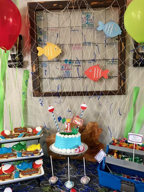 Its O Fish Al Adoption Party, Of Fish Ally One, O Fish Ally Two, O Fish Ally One Birthday Decorations, O Fish Ally One Birthday, The Big One Birthday, Fishing Themed Birthday Party, Fishing Birthday Party, O Fish Ally