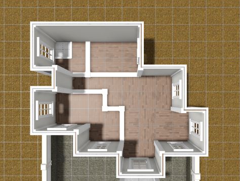 Blocks Berg House Layout, 1 Bedroom Layout, Bloxburg House Layouts, Apartment Blueprints, Roblox House, Two Story House Design, 1 Bedroom House, Small House Layout, Sims 4 House Plans