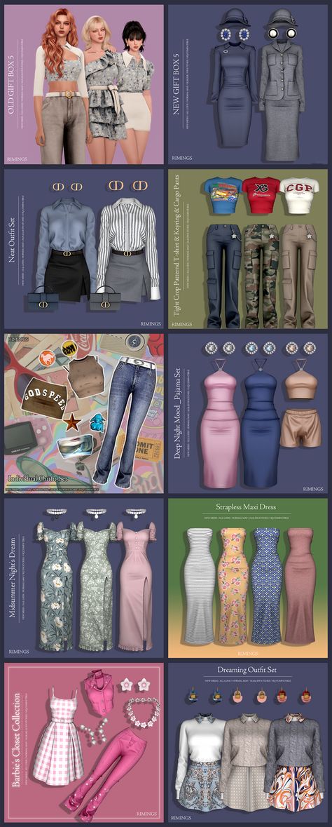 💖 CC LIST FOR JUNE 2023 | RIMINGS Sims 4 Woman Cc Patreon, The Sim4 Cc Clothes Female, Sims 4 Outfit Collection, Sims 4 Shirt Dress, Sims 4 Cc Rimings Clothes, Sims 4 Cc Women Patreon, Mod Sims4 Patreon, Gucci Cc Sims 4, Rimmings Sims4