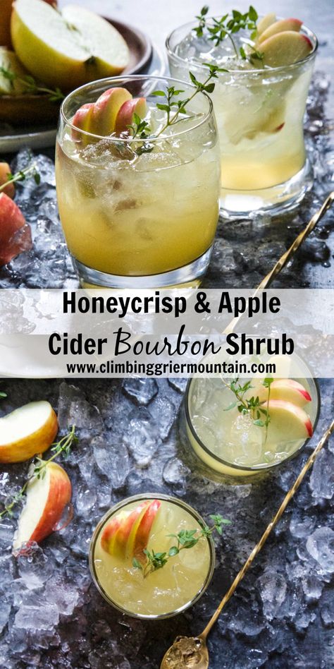 Apple Shrub, Spiked Apple Cider Recipe, Cider Drink Recipes, Apple Cider Bourbon, Crockpot Apple Cider, Apple Cider Sangria Recipe, Cider Cocktail Recipes, Slow Cooker Apple Cider, Apple Cider Drink