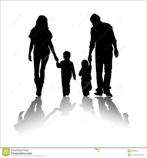 Photo about Happy dream family, black Silhouette with white background. Illustration of vacationer, chat, vector - 92583014 Tattoo Landscape, Maa Paa, Γενέθλια Mickey Mouse, Silhouette Architecture, Family Silhouette, Silhouette Family, Silhouette Tattoo, Family Sketch