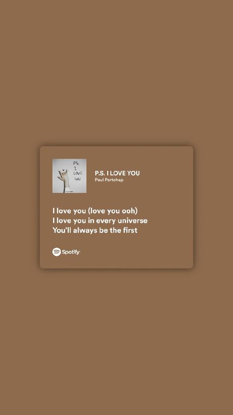 P S I Love You Spotify, Spotify Lirik, I Love You Song, Love Yourself Lyrics, Cute Mobile Wallpapers, Lyrics Aesthetic, Creative Instagram Photo Ideas, Just Lyrics, Hiit Workout