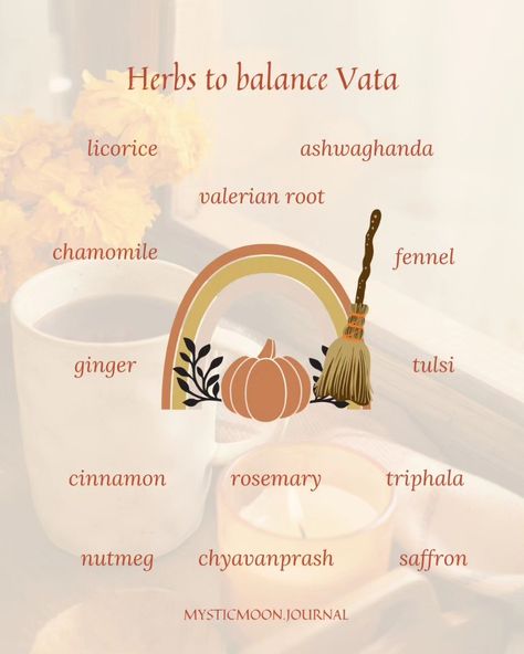 Herbs for vata dosha Herbs For Vata Dosha, Ayurveda Dosha Quiz, Vata Dosha Aesthetic, Vats Dosha, Vata Breakfast Ayurveda, Vata Foods, Vata Dosha Recipes, Vata Dosha Diet, Ayurvedic Routine