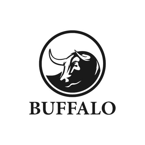 Buffalo head in circle logo inspiration | Premium Vector #Freepik #vector #african-safari #bullhorn #wildlife #bull Buffalo Logo Design, Circle Logos Inspiration, Buffalo Logo, Buffalo Head, Business Casual Shoes, House Logo, Circle Logo, Circle Logos, Art House