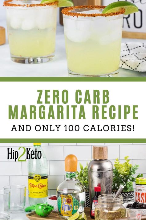 Our zero carb margarita recipe is one of our favorite spring cocktails! Most restaurant margaritas have upwards of 10-14 grams of carbs and tons of calories. This low-calorie margarita is sugar-free and keto-friendly. Zero Carb Alcoholic Drinks, Sugar Free Cocktails Alcohol, Zero Carb Cocktails, Keto Margarita Recipe, Keto Margarita Low Carb, Low Carb Vodka Cocktails, Low Calorie Margarita Recipe, Keto Tequila Drinks, Best Margarita Recipe On The Rocks