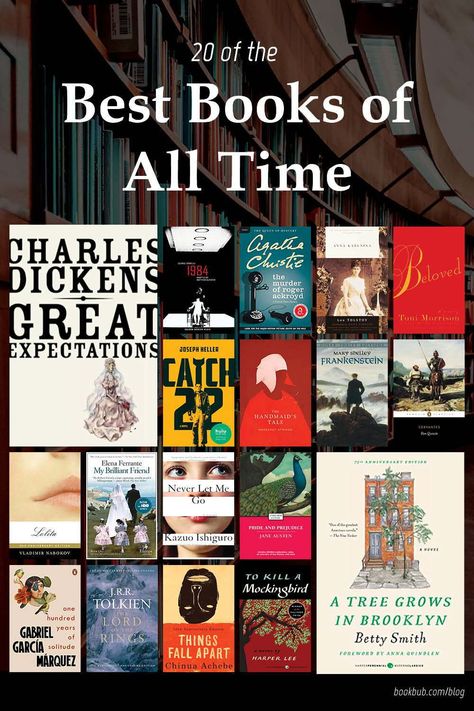 20 of the best books of all time to add to your reading list. #books #bestbooks #bookstoread Best Books Of All Time List, Top 100 Books Of All Time, Best Novels Of All Time, 100 Best Books Of All Time, Best Authors Of All Time, Greatest Books Of All Time, Best Literature Books, Best Fiction Books Of All Time, Must Read Books Of All Time