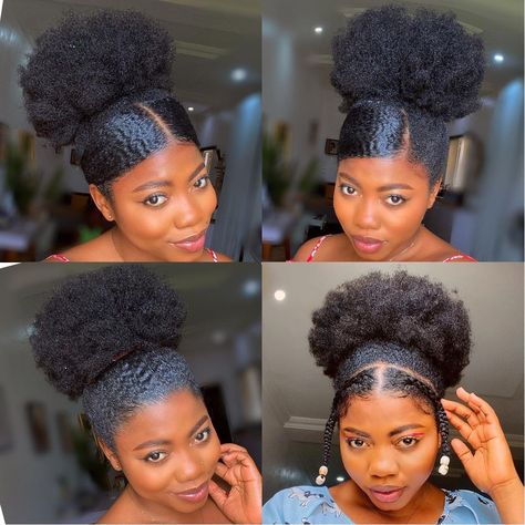 High Puff Natural Hair, Natural Hair Puff, High Puff, Hair Puff, Quick Natural Hair Styles, Updo Styles, Natural Hair Community, Natural Haircare, Natural Hair Braids