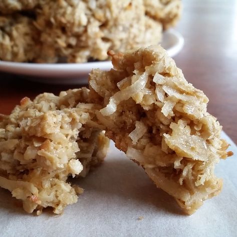 Coconut Cookies Healthy, Cookies Oatmeal, Oatmeal Coconut Cookies, Gluten Free Desserts Healthy, Coconut Oatmeal, Dairy Free Cookies, Vegan Oatmeal, Oatmeal Cookies Chewy, Nothing Personal