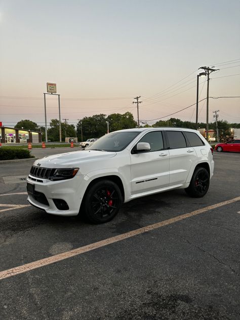 SRT Jeep Trackhawk Jeep, White Jeep Grand Cherokee, Track Hawk, Chrysler 300 Custom, Jeep Srt, Srt Jeep, Jeep Srt8, White Jeep, Charger Srt Hellcat