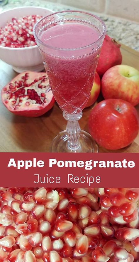 Apple Pomegranate Juice - Jett's Kitchen Pomegranate How To Eat, Cold Pressed Juice Recipes, Apple Juice Recipe, Pom Juice, Healthy Blender Recipes, Apple Pomegranate, Healthy Juicer Recipes, Pomegranate Recipes, Juicy Juice