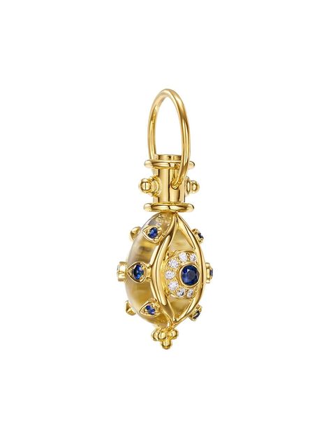 Shop Temple St. Clair Sacred Evil Eyelash 18K Yellow Gold & Multi-Stone Amulet | Saks Fifth Avenue Whimsical Accessories, Rock Crystal, Multi Stone, Saks Fifth, Saks Fifth Avenue, Blue Sapphire, Sale Items, Eyelashes, Temple