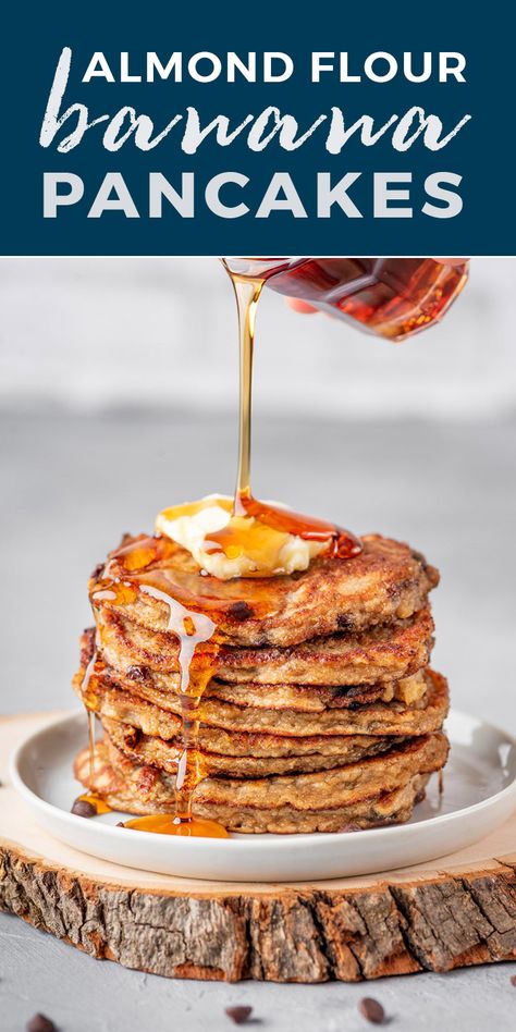 Grain Free Pancakes Almond Flour, Healthy Banana Pancakes Almond Flour, Grain Free Banana Pancakes, Banana Almond Pancakes, Gf Banana Pancakes, Banana Almond Flour Pancakes, Keto Pancakes Almond Flour, Paleoish Recipes, Pancakes Almond Flour