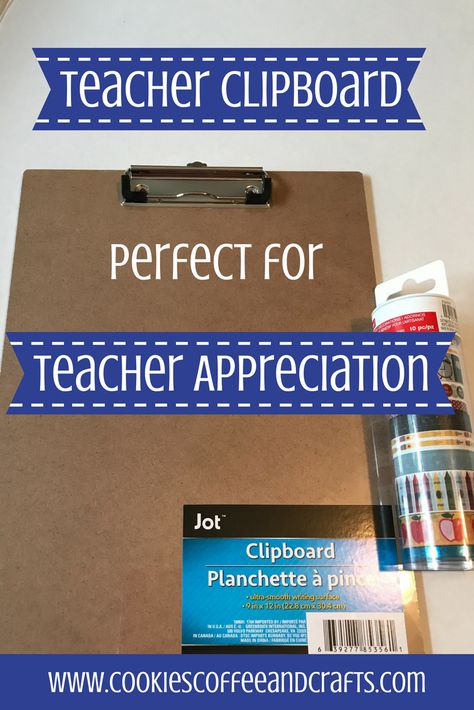 My son is in preschool and I wanted to create a Teacher Gift to show our appreciation for teachers. This DIY Clipboard with Washi Tape is an easy homemade craft anyone can do. #Teacher #washitape #TeacherAppreciation #DollarStore #FirstDayofSchool #DIY #easy #Cheap Teacher Clipboard Diy, Diy Teacher Clipboard Ideas, Teacher Clipboard Ideas, Clipboard Ideas, Diy Clipboard, Clipboard Decorating, Teacher Clipboard, Diy Washi Tape, Tape Ideas