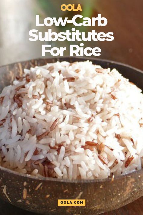 Low-Carb Substitutes For Rice - Oola.com Rice Alternative Low Carb, Low Carb Substitutes, Rice For Diabetics, Crockpot Chicken Stew, Meal Planning Recipes, Rice Alternatives, Gut Recipes, Carb Substitutes, Low Carb Rice