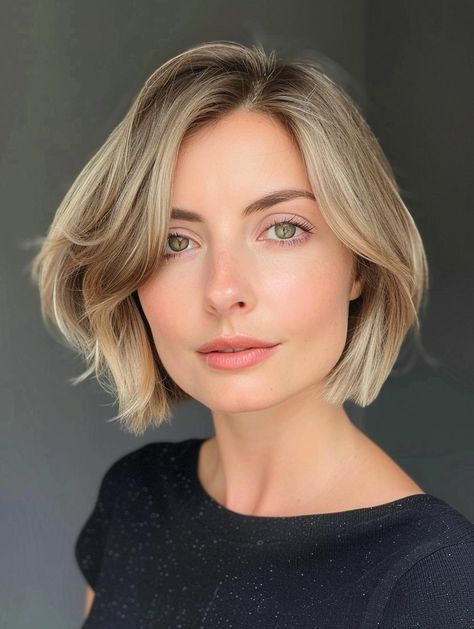 Flattering Bob Haircut for Square Faces Women With Large Noses, Best Hairstyles For Square Face, Square Shaped Face Hairstyles, Square Jawline, Chubby Face Haircuts, Strong Jawline, Facial Structure, Haircut For Square Face, Choppy Bob Haircuts