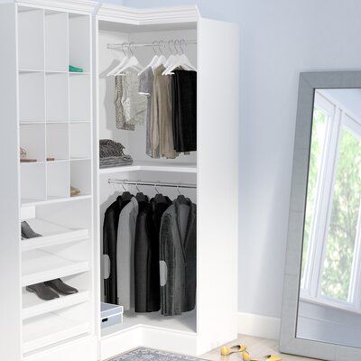 Best Closet Systems, Corner Closet Organizer, Ideas Armario, Closet Organization Bins, Organiser Son Dressing, Corner Closet, Front Closet, Coat Closet Organization, Closet Planning