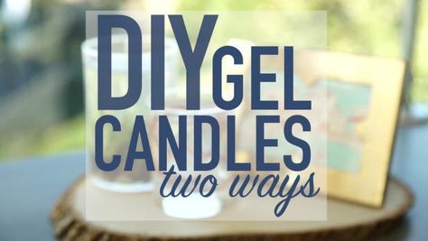 Learn how to make these statement-making, customizable candles using clear gel wax. Clear Gel Candles Diy, Clear Candles Diy, Clear Wax Candles, Gel Wax Candles Diy, Making Gel Candles, Diy Candle Light, Fancy Candle Holders, Gel Candle Diy, Water Candles Diy