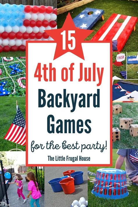 4th Of July Outdoor Games, Block Party Games, Independence Day Activities, 4th Of July Games, Outside Games, Outdoor Games For Kids, Fourth Of July Food, 4th Of July Celebration, Patriotic Party