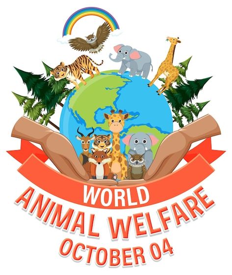 Free Vector | Free vector hand drawn world animal day background World Animal Welfare Day Poster, Animal Welfare Poster, World Animal Day Poster, Animal Day Poster, World Animal Welfare Day, Endangered Animals Project, Dinosaur Activities Preschool, Animal Awareness, World Animal Day