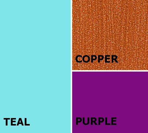 TEAL, COPPER AND PURPLE WEDDING Teal Orange Purple Living Room, Teal Magenta Gold Color Palette, Wedding Colors Teal, Wedding Colors Orange, Trendy Wedding Colors, Wedding Colors Fall, Purple And Copper, Teal Wedding Colors, Beach Wedding Decorations Reception