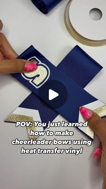 240K views · 10K likes | Monica Silva on Instagram: "Cheerleader Bow Tutorial ✨ A few things I learned after receiving feedback on my previous video:  - Firstly, it’s important to avoid using metal hair clips as they can be dangerous if someone falls.  - Secondly, while hair bands are convenient, zip ties or thread and needle are better for durability.  Thank you to everyone who provided suggestions and comments. I am constantly working to improve my technique and appreciate your support.  If you’re interested in these vinyls don’t forget to use ‘Monica5’ to get a discount.  #hairbowtutorial #hairbowdiy #bowtutorial #ribbon #liston #moño #heattransfervinyl" Hair Ribbons Diy, Cheer Bow Tutorial, Cheer Bows Diy, Cheer Ribbon, Thread And Needle, Cheer Hair Bows, Cheerleading Bows, Cheer Hair, Hair Bow Tutorial