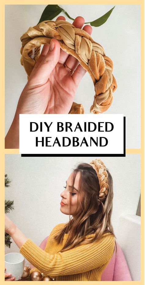 Headband Tutorial Diy, Cute Diy Headbands, Braided Headbands Diy, Diy Headbands For Women, Diy Twisted Headband, Velvet Headbands Diy, Diy Bow Headband, Braided Headband Diy, Diy Fabric Knot Headband