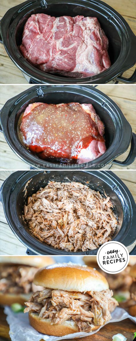 SO DELICIOUS! So Easy! This BBQ Pulled Pork in the slow cooker turns out perfect EVERY time!!   Perfect for BBQs, Potlucks, Picnics, and neighborhood get togethers, it is easy and feeds a crowd!!  How to Make BBQ Pulled Pork in Crock Pot with Pork Shoulder How To Make Bbq Pulled Pork In Crock Pot, Pulled Pork Bone In Crock Pot Recipes, Pull Pork Crock Pot Recipes, Bone In Pork Shoulder Picnic Roast Crock Pot, Picnic Pork Shoulder Recipes Crock Pot, Bone In Pork Shoulder Crock Pot, Picnic Bone In Pork Shoulder, Pork Shoulder Bone In Recipes Crock Pot, Picnic Roast Crock Pot