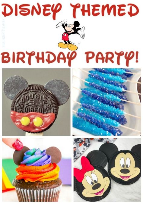 Disney Birthday Party For Adults, Disney Themed Games For Kids, Disney Party Food Ideas, Disneyland Themed Birthday Party, Disney Themed Snacks, Disney Party Food, Disney Birthday Ideas, Family Holiday Crafts, Disney Themed Birthday Party