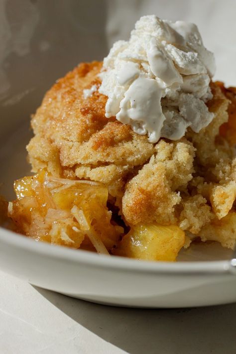 Mango Pineapple Cobbler with Biscuit Crumble End Of Summer Party Ideas, Mango Cobbler, Pineapple Crumble, Adult Lunchable Ideas, Lunchable Ideas, Pineapple Cobbler, End Of Summer Party, Summer Party Ideas, Southern Desserts