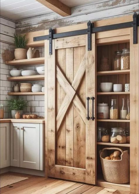 Farmhouse Kitchen Decor Ideas, Wooden House Design, Charming Farmhouse, Shabby Home, تصميم للمنزل العصري, Unique Farmhouse, Rustic Kitchen Design, Farmhouse Kitchen Design, Pantry Design