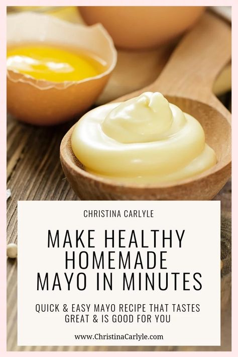 Healthy Mayonnaise Recipe, Easy Mayo Recipe, Healthy Mayo, Healthy Mayonnaise, Homemade Mayo Recipe, Homemade Mayonnaise Recipe, Homemade Mayo, Mayonnaise Recipe, Homemade Condiments