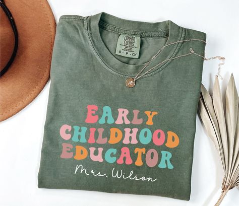 Personalized ECE Shirt, Early childhood Educator Shirt, ECE gift, Daycare Teacher Shirt, Early Childhood Squad, Comfort Colors ECE Shirt Teacher Engagement, Early Childhood Educator, Daycare Teacher, Aesthetic T Shirts, Early Childhood Education, Look Plus, Teacher Shirts, Early Childhood, Favorite Shirts