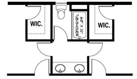 jack jill bathroom floor plans | Jack And Jill Bathroom Layout - Bing Images Small Jack And Jill Bathroom, Jack And Jill Bathroom Layout, Jack And Jill Bathroom Ideas, Bathroom Ideas Layout, Jack N Jill Bathroom Ideas, Bathroom Floor Plans, Jack And Jill Bathroom, Floor Plan Layout, Boys Bathroom