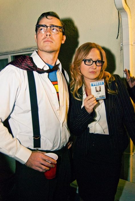 Lois Lane Costume, Clark Kent Lois Lane, Last Minute Couples Costumes, Easy Couples Costumes, Sadie Hawkins, Superman And Lois Lane, Best Couples Costumes, Couple Costumes, Hallowen Costume