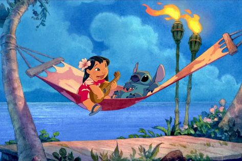 An Oral History of ‘Lilo & Stitch,’ A Hand-Drawn Miracle Lilo And Stitch, Cartoon Character, Hammock, Disney