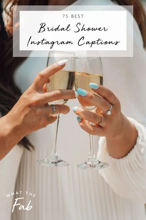 Discover the perfect bridal shower Instagram captions for all the memorable moments on your camera roll by clicking this pin!

bride captions, bride puns, wedding captions, wedding puns, bridal instagram captions, instagram captions for brides, cute bridal quotes, quotes for weddings Bachelorette Party Instagram Story, Wedding Shower Captions For Instagram, Bridal Shower Instagram Story, Bridal Shower Puns, Bridal Shower Post Caption, Bride To Be Instagram Story, Bachelorette Quotes For Bride, Bride To Be Captions For Friend, Bridal Shower Quotes For Instagram